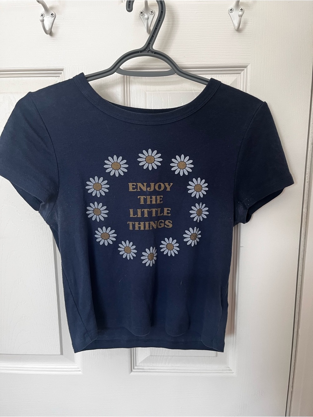 American Eagle Navy Graphic Tee "Enjoy The Little Things"